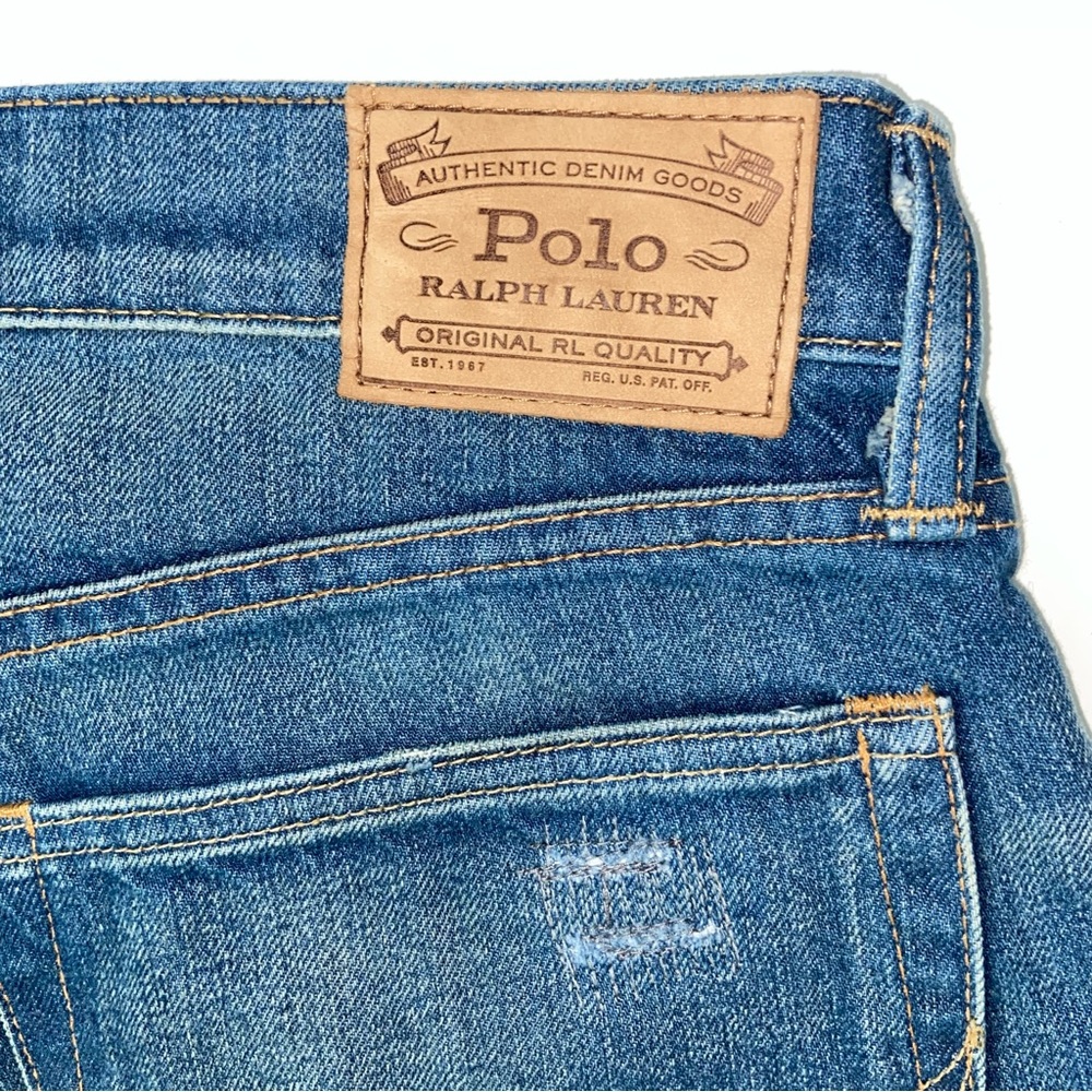 Polo Ralph Lauren Jeans Men’s 34x32 Classic Fit Button Fly Distressed NEW - Picture 5 of 11